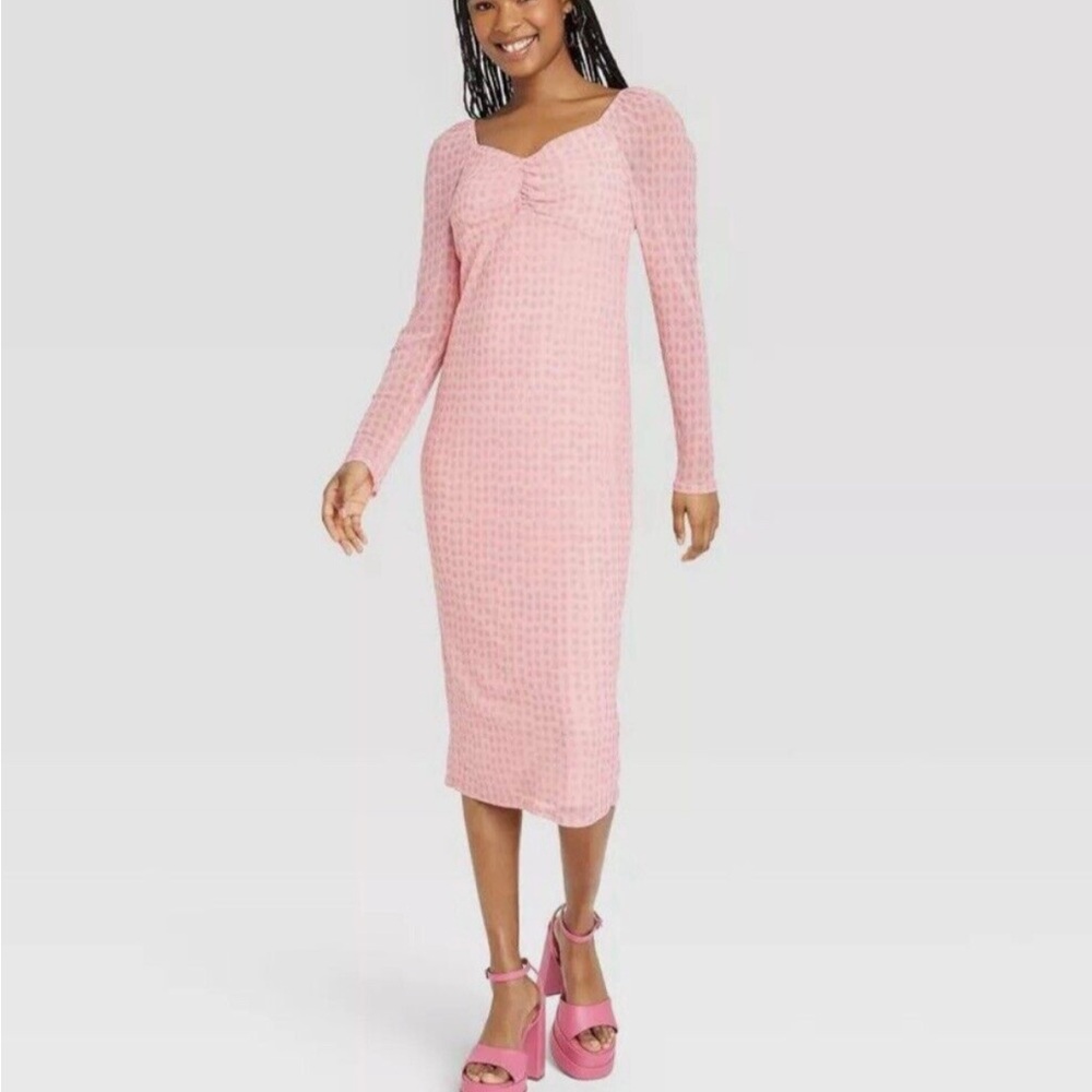 Pink Long Sleeve Dress